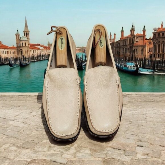 REG COMPANY made in Italy Beige Leather Men Loafers Size US 9/EUR 42 main image 5